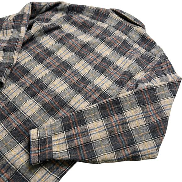 Vintage Pendleton Quilted Wool Shirt Jacket Plaid Button Down Men’s M USA 80s - Picture 11 of 13